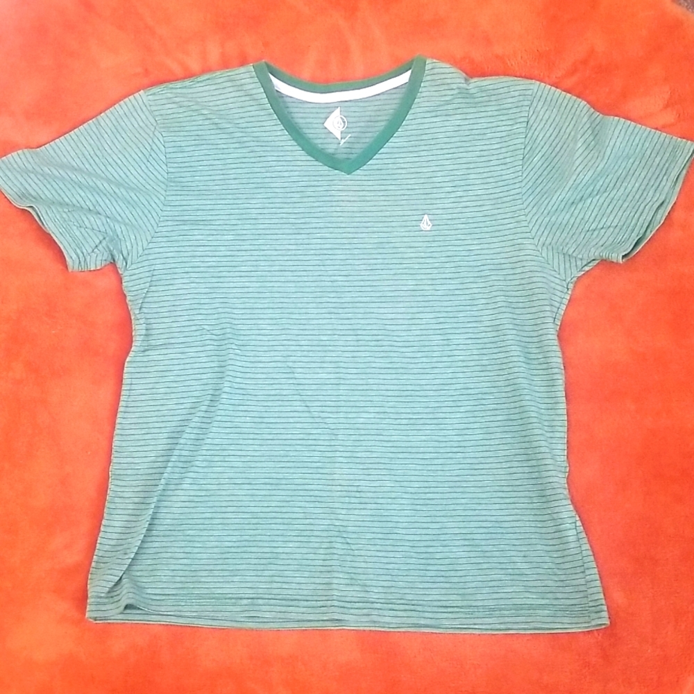 Volcom Striped V-neck Tshirt